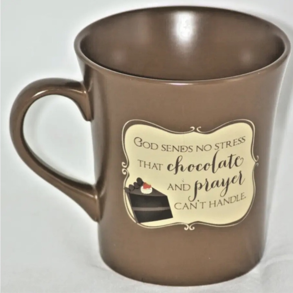 Abbey Press God Sends No Stress that Prayer and Chocolate Can't Handle 12 oz Mug